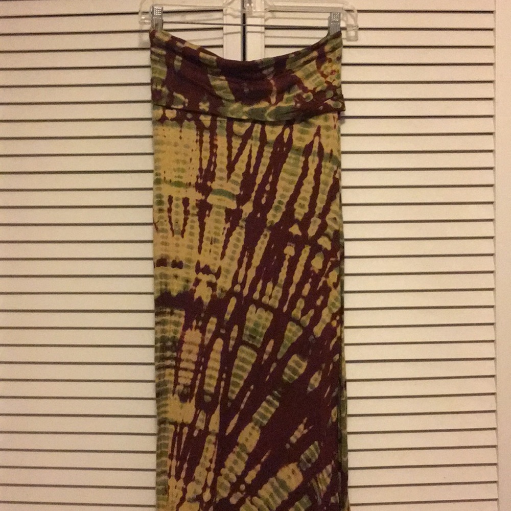 Fighting Eel Long tie dye maxi skirt xs